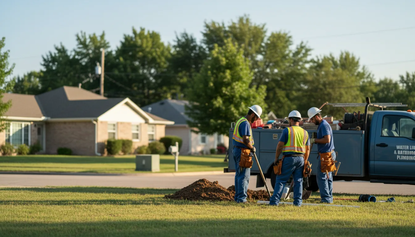 Residential water line and bathroom plumbing service in Kutztown, PA
